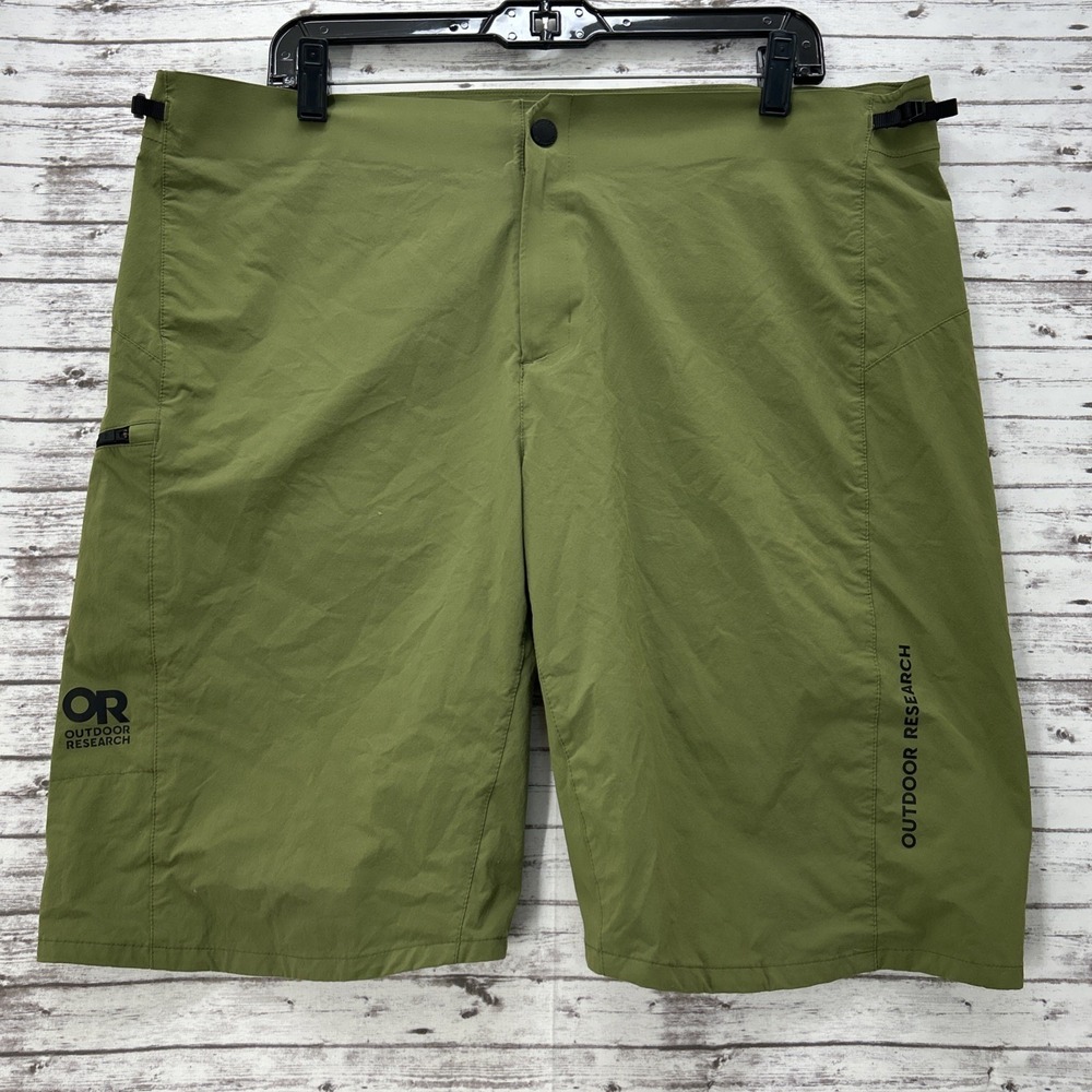 Outdoor Research Freewheel MTB Ride Shorts Men's 38 Green Bike Cargo Nylon